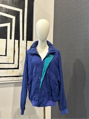 Pacific Trail Blue Bomber Jacket with Teal Trim